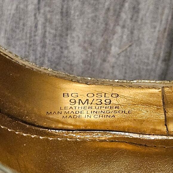 BCBGeneration Oslo Gold Heels Womens Size 9 Metallic Pointed Toe Pumps Party - Picture 10 of 10